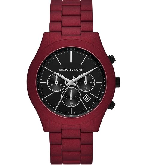 michael kors slim runway coated stainless steel watch|michael kors runway chronograph.